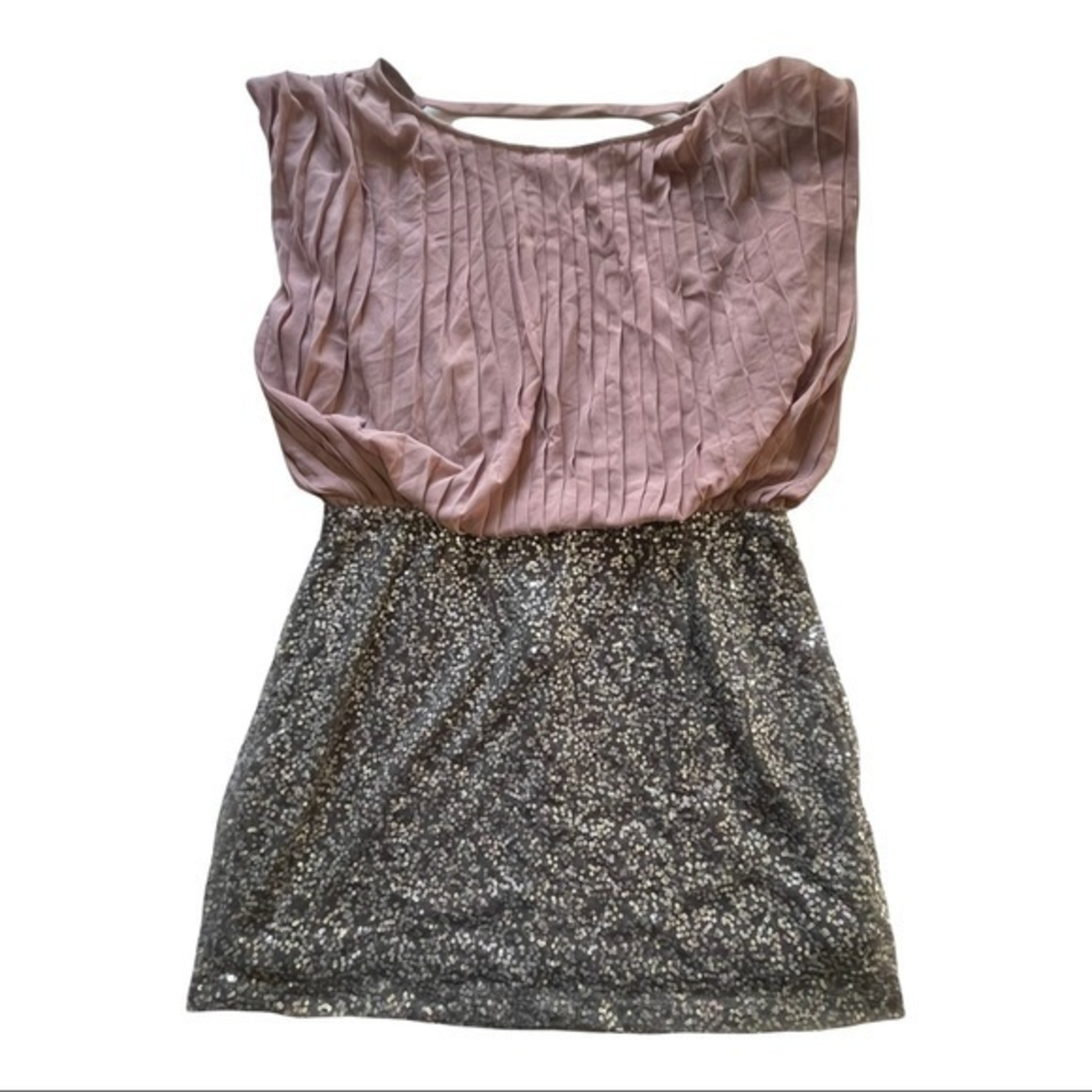 🐞Impeccable Pig Large Dress Womens sequin minidress fully lined shiny‎ two…